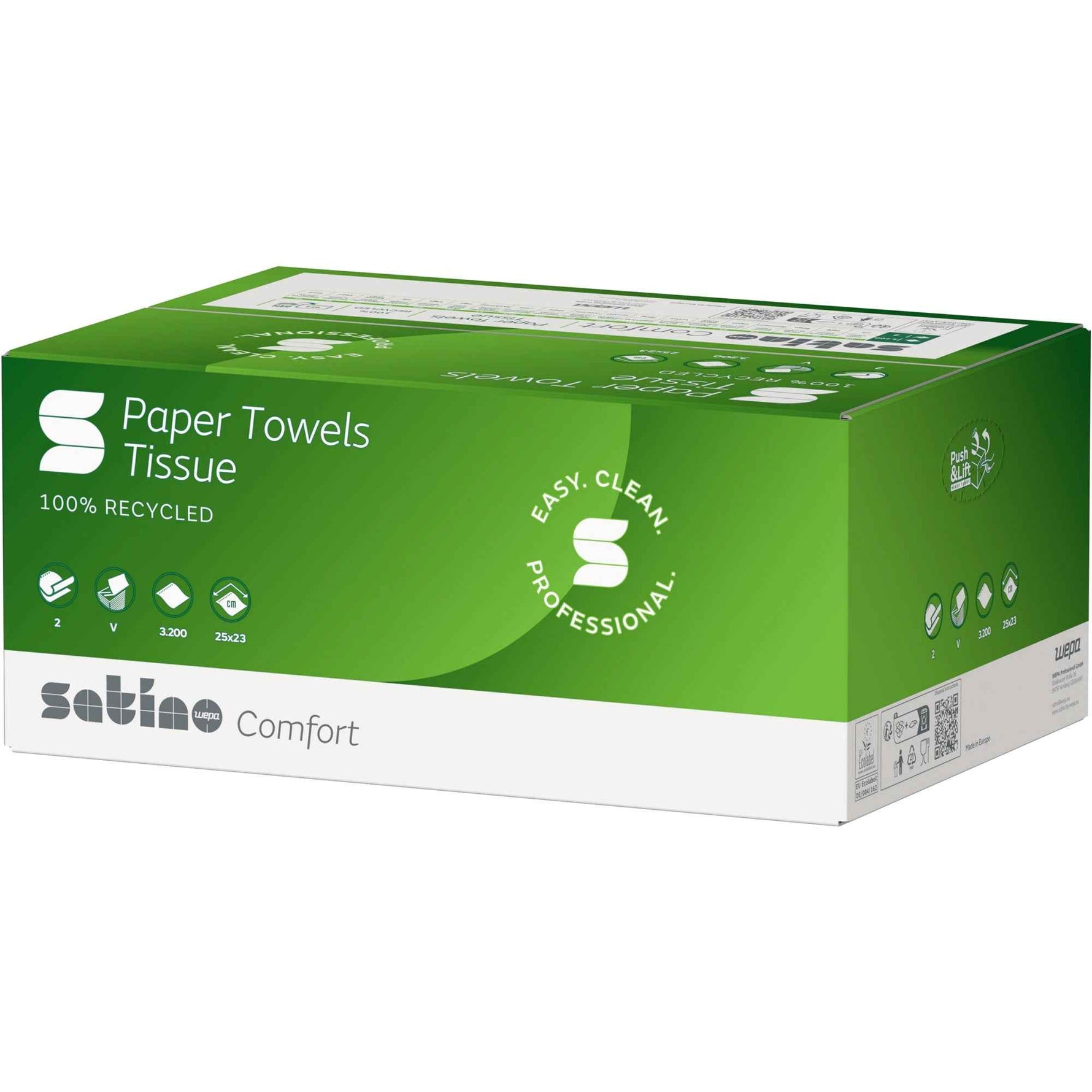 Satino by WEPA Papierhandtücher Comfort 25 x 23 cm (B x L) 20 x 160 Bl./Pack.