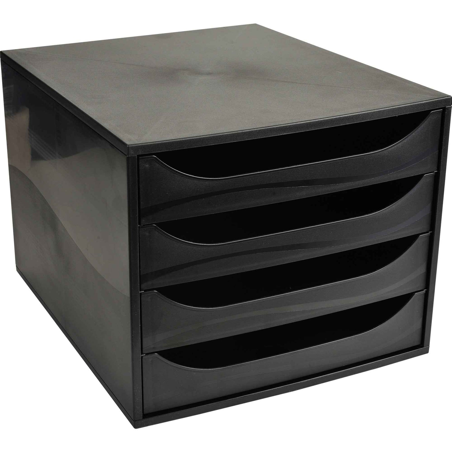 Exacompta Schubladenbox ECOBOX ECOBlack 4 Schubladen