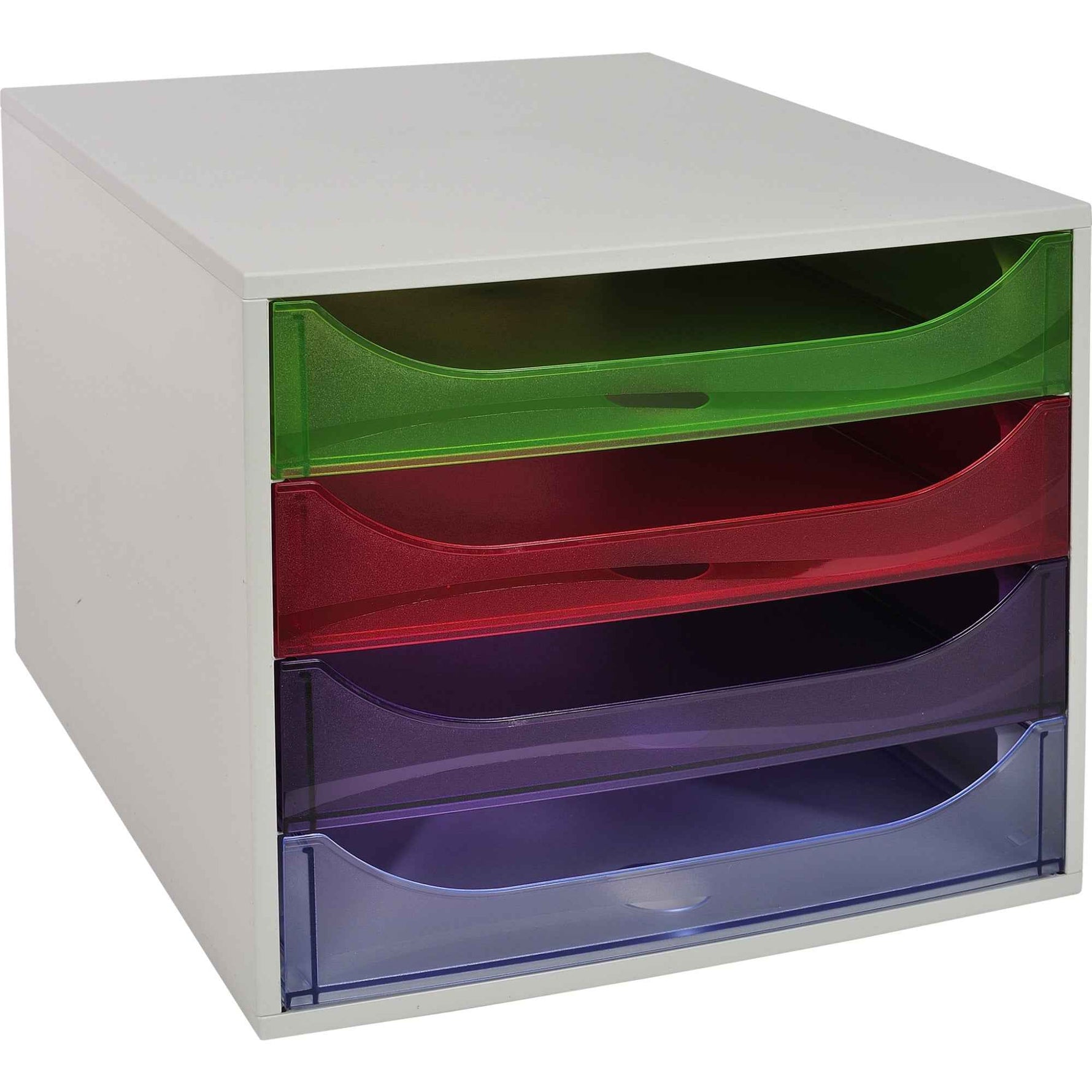 Exacompta Schubladenbox ECOBOX Linicolor® 4 Schubladen