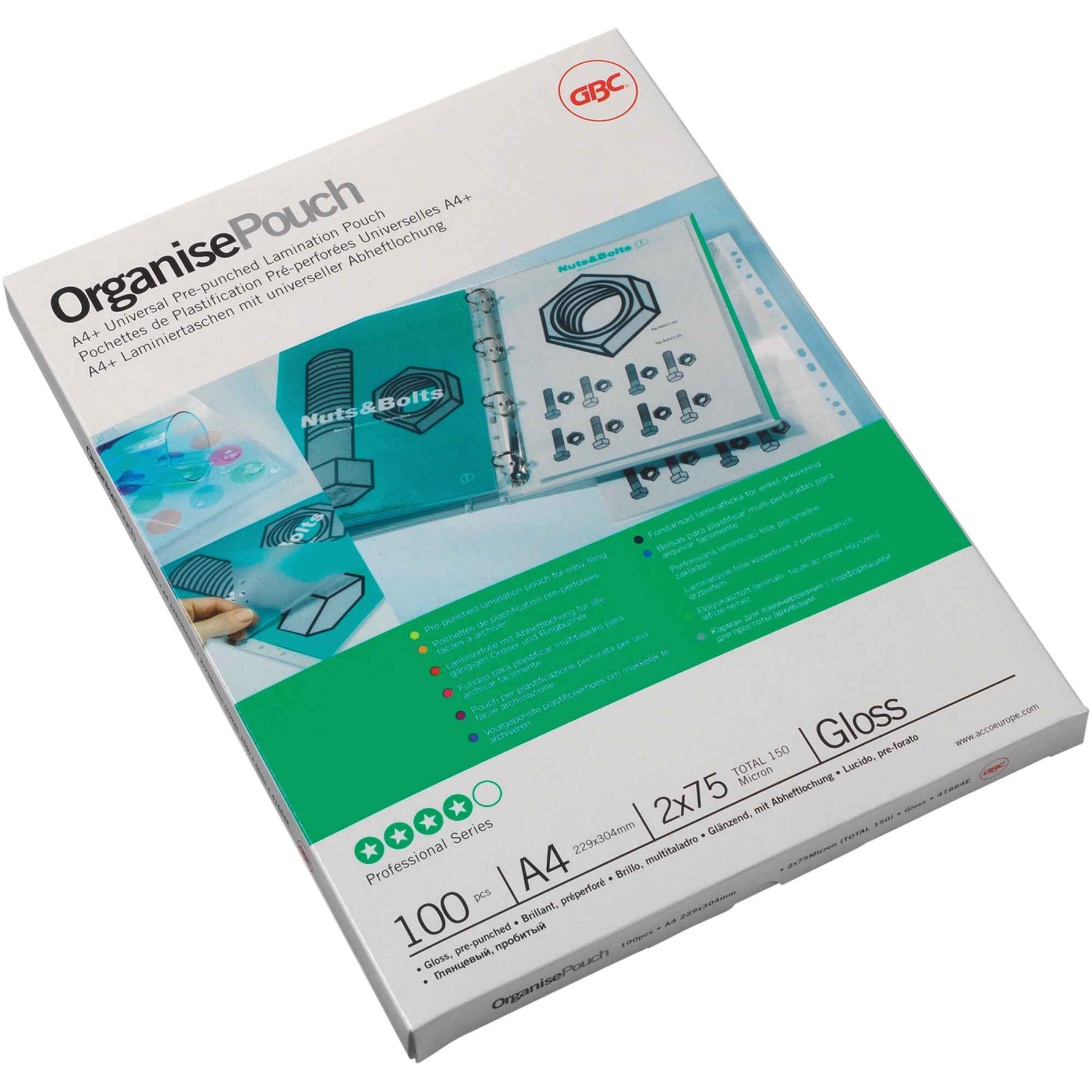 GBC® Laminierfolie Organise™Pouch DIN A4+ 228 x 303 mm (B x H)