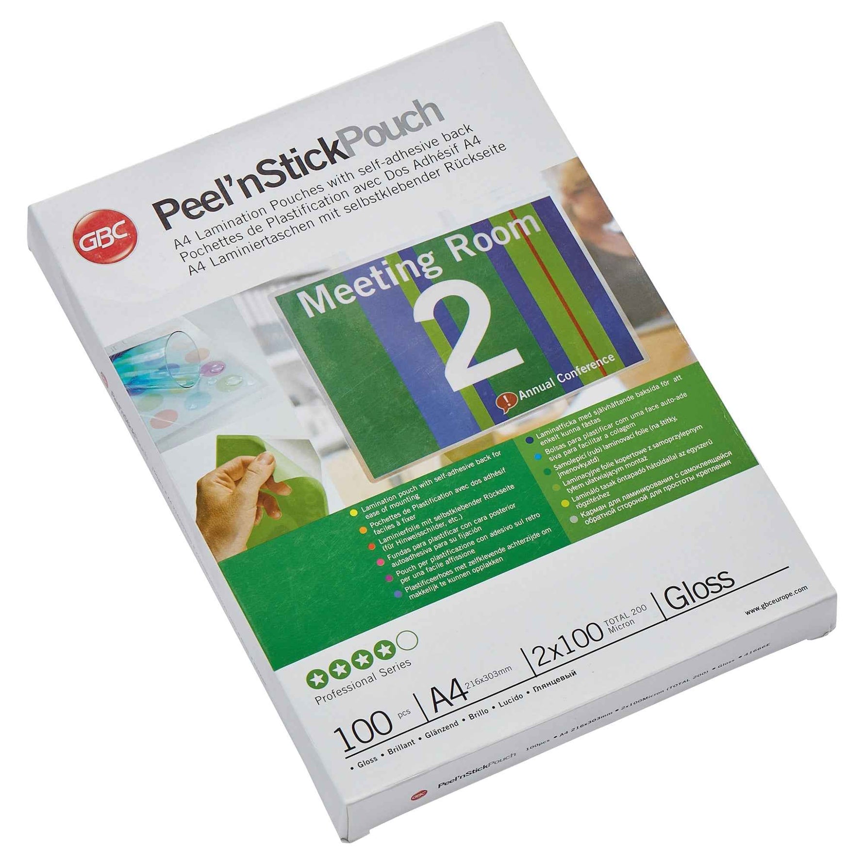 GBC® Laminierfolie Peel'n Stick 216 x 303 mm (B x H) DIN A4