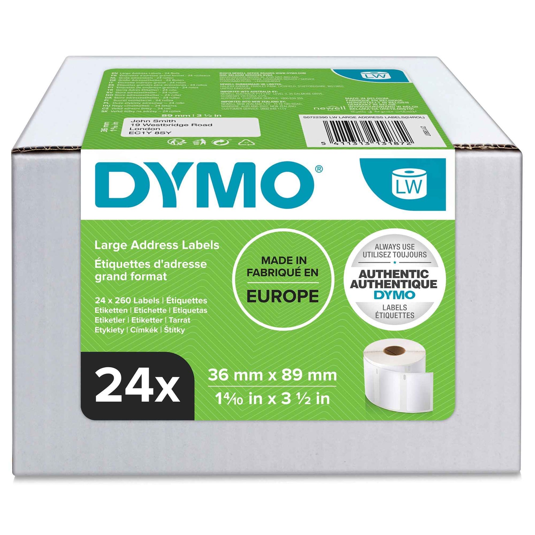 DYMO® Adressetikett 36 x 89 mm (B x H)
