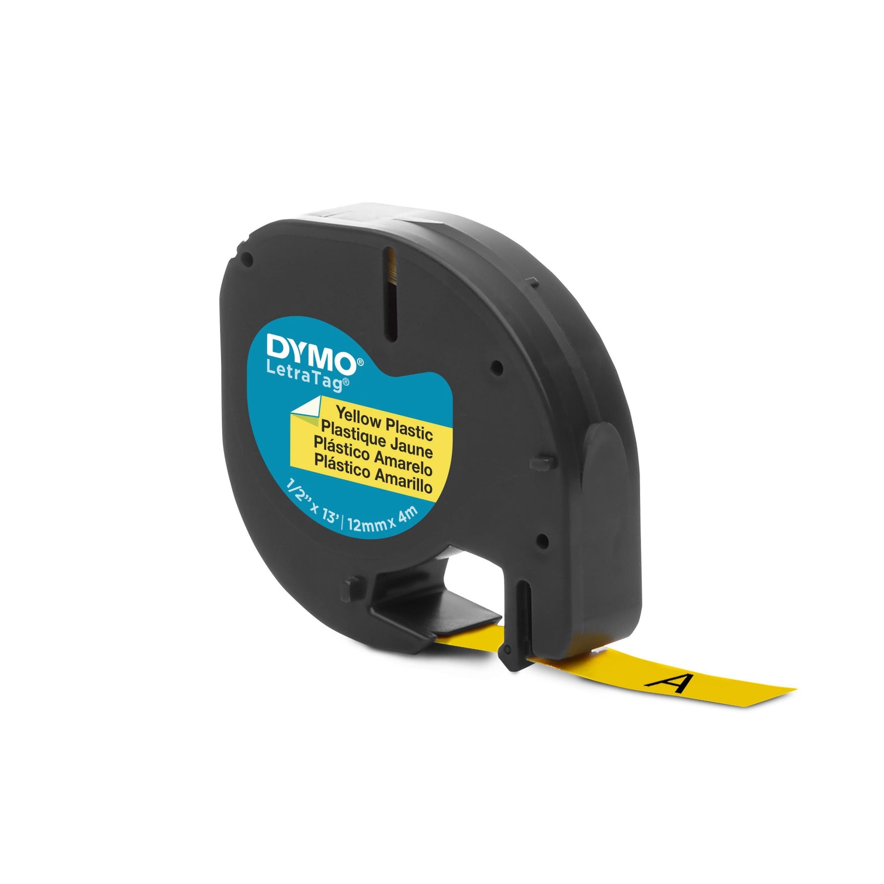 DYMO® Schriftbandkassette LT 12 mm x 4 m (B x L) Kunststoff, 100 % recycelt gelb - Wiepa Bürofachpartner
