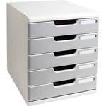Exacompta Schubladenbox MODULO Office 5 Schubladen geschlossen DIN A4+ lichtgrau