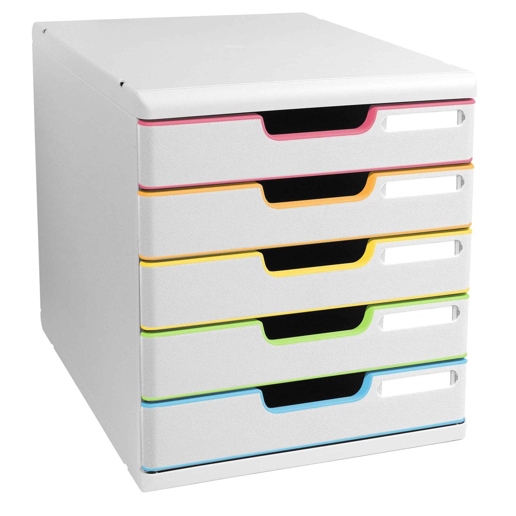Exacompta Schubladenbox MODULO Black Office 5 Schubladen geschlossen DIN A4+ weiß