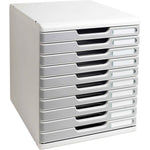 Exacompta Schubladenbox MODULO Office 10 Schubladen geschlossen DIN A4+ lichtgrau