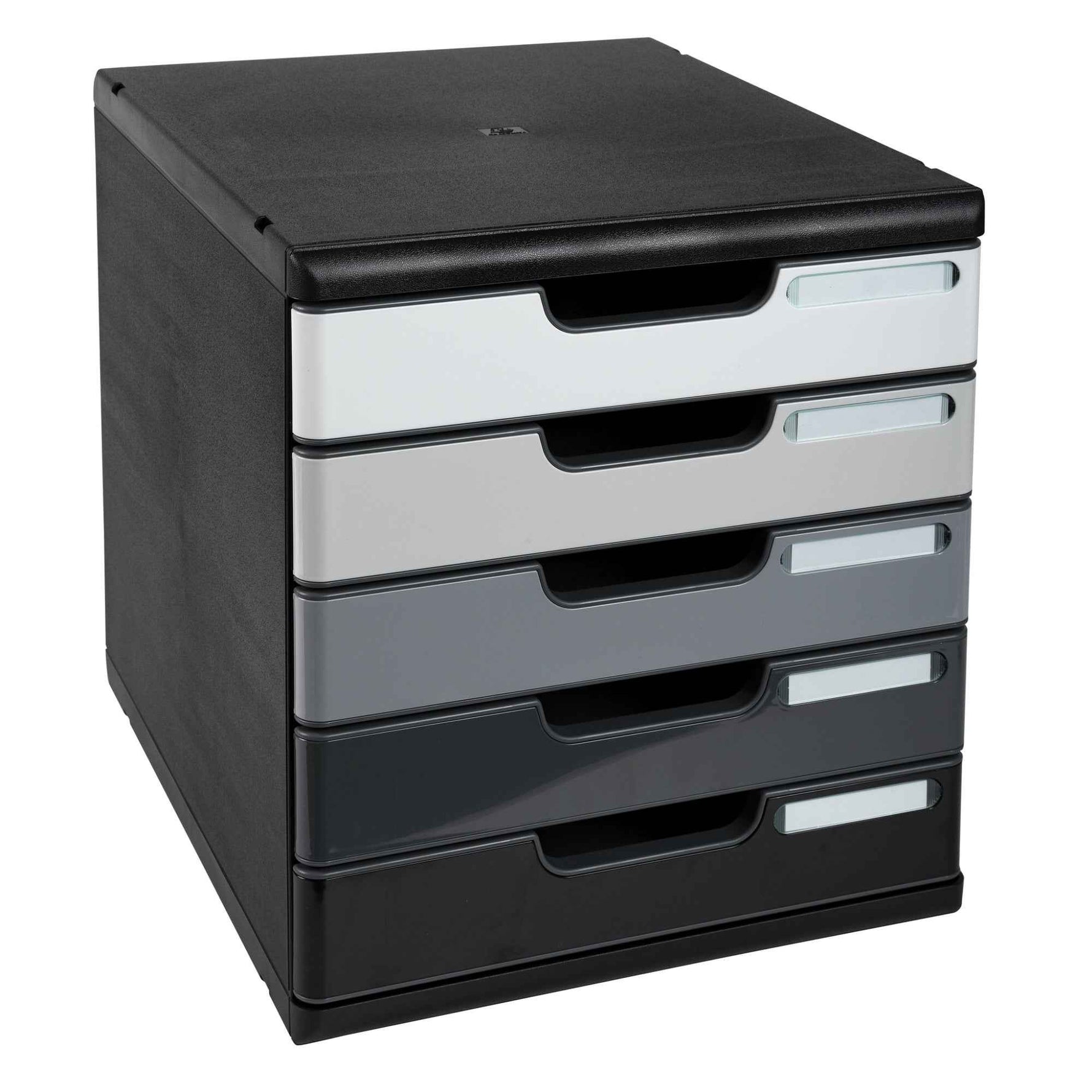 Exacompta Schubladenbox MODULO Shades of grey 5 Schubladen geschlossen DIN A4+ schwarz