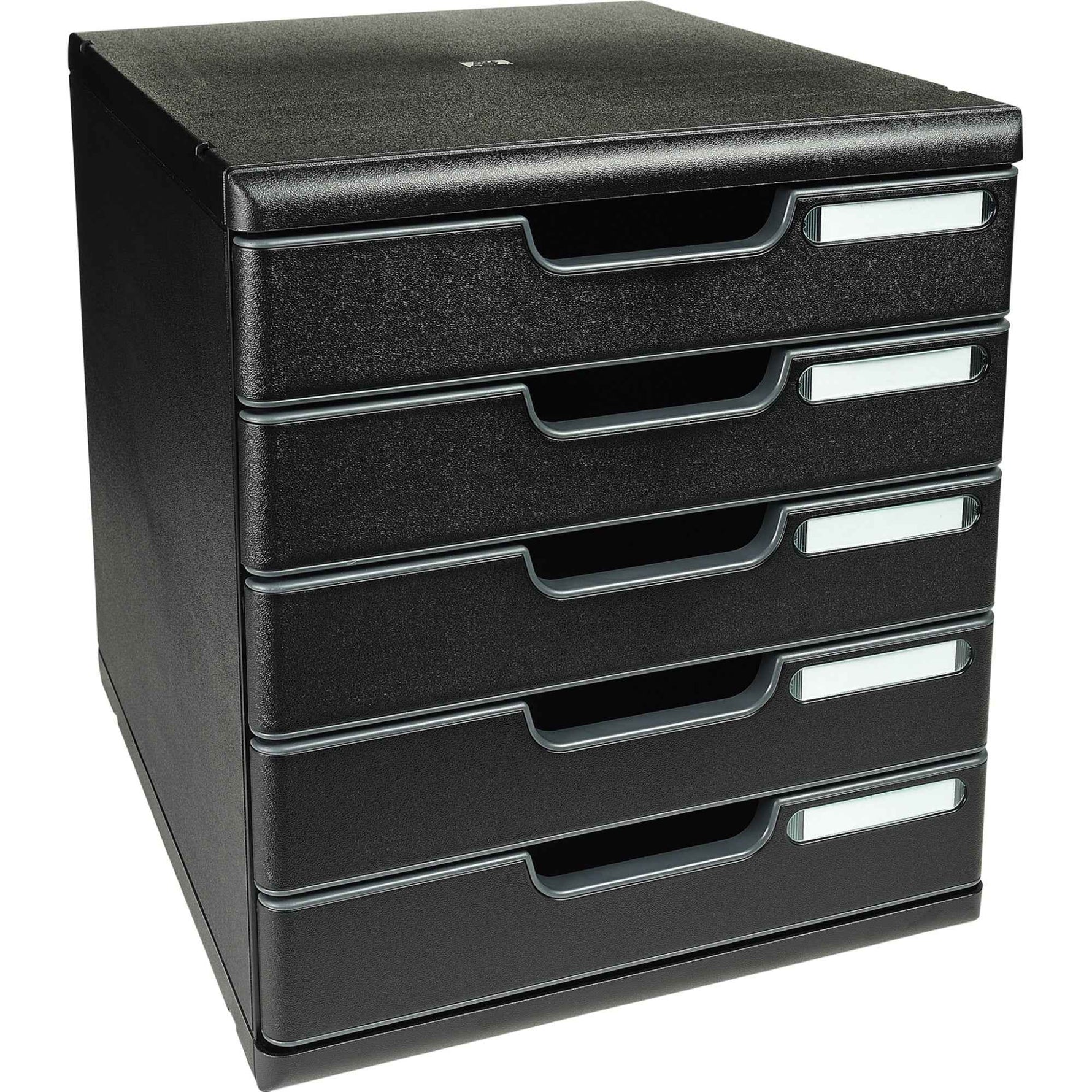 Exacompta Schubladenbox MODULO ECOBlack 5 Schubladen geschlossen DIN A4+ schwarz
