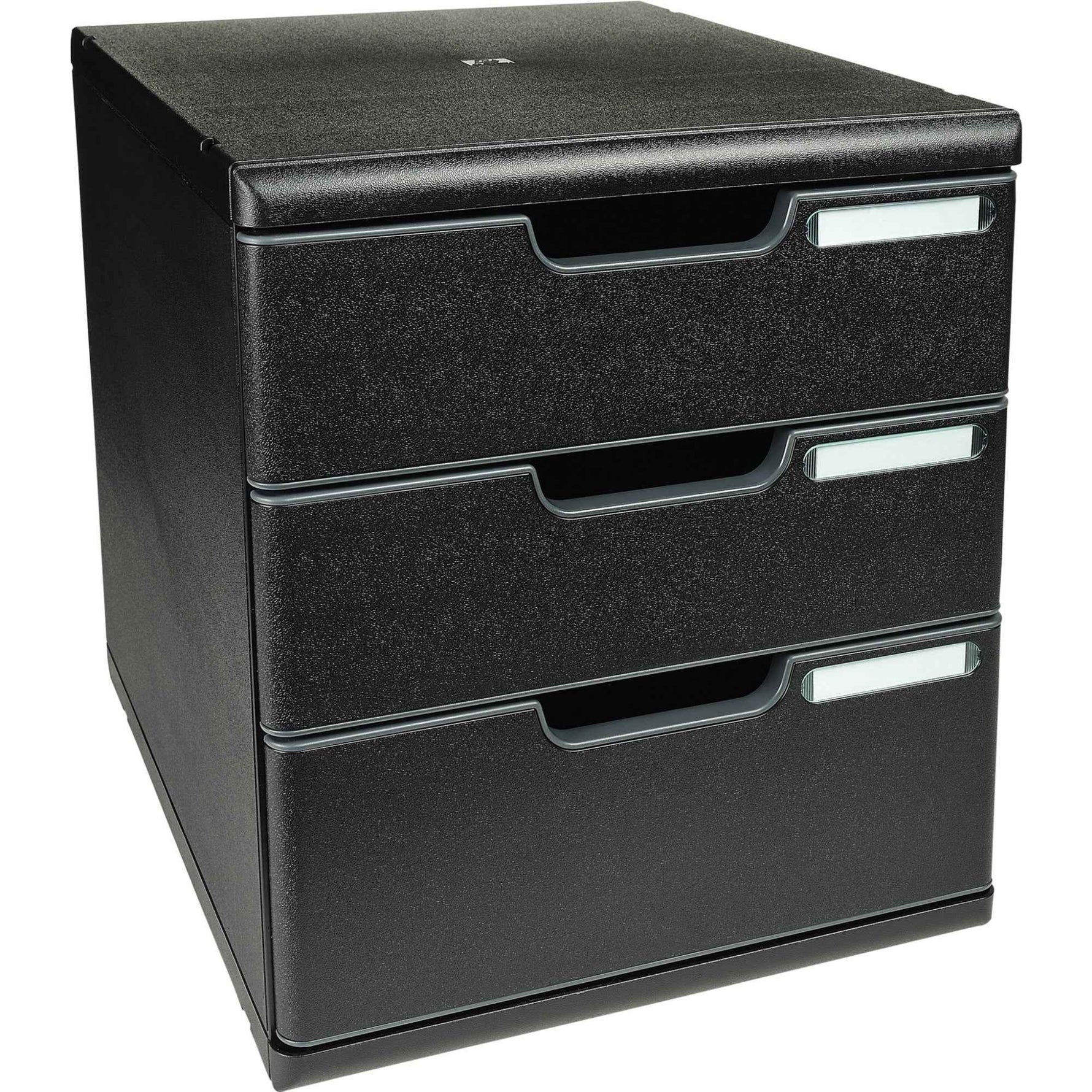 Exacompta Schubladenbox MODULO ECOBlack 3 Schubladen geschlossen DIN A4+ schwarz
