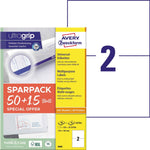 Avery Zweckform Universaletikett ultragrip SPARPACK 50 + 15 Blatt 210 x 148 mm (B x H)
