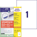 Avery Zweckform Universaletikett ultragrip SPARPACK 50 + 15 Blatt 210 x 297 mm (B x H)