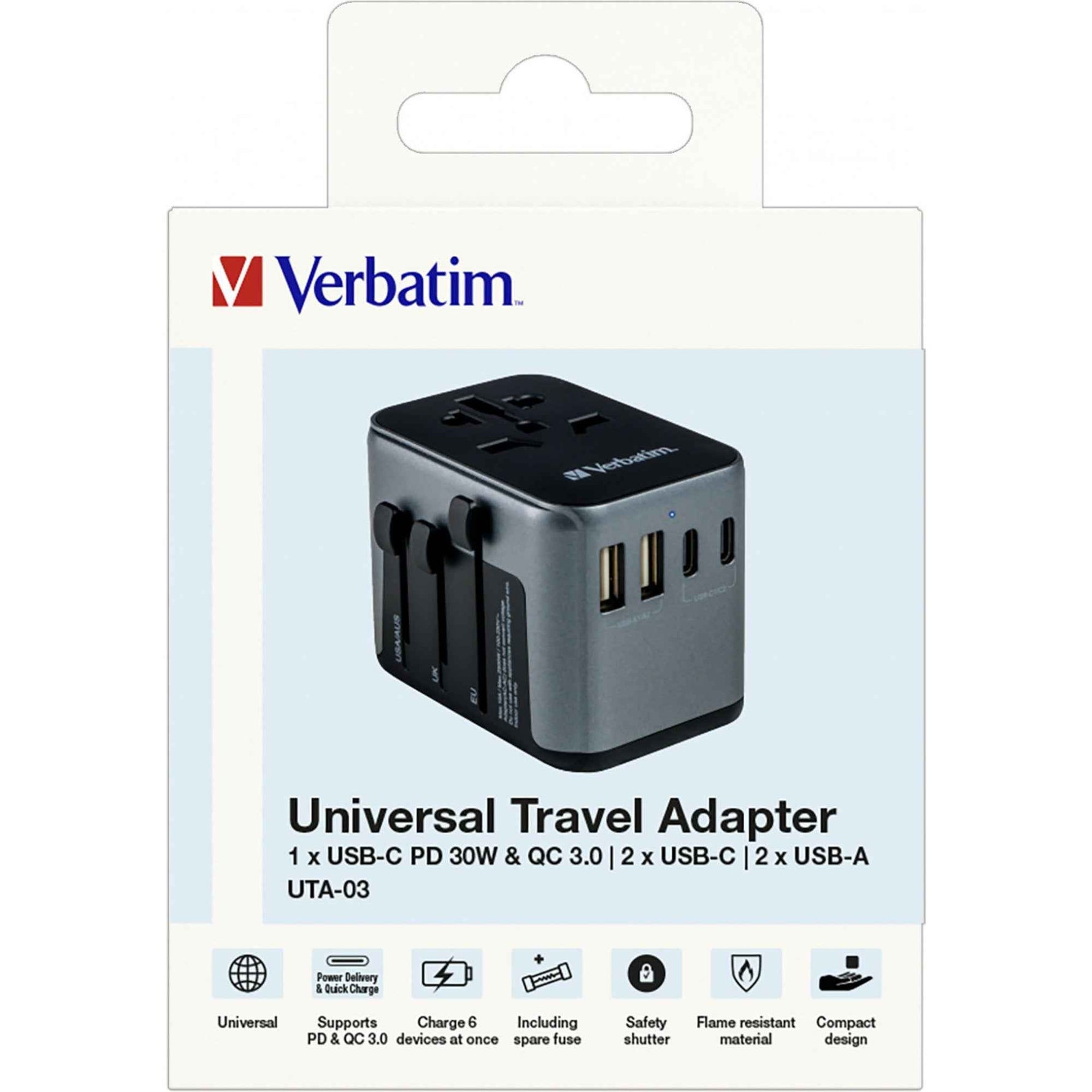 Verbatim Reisenetzteil Universal Travel UTA-03 30 W
