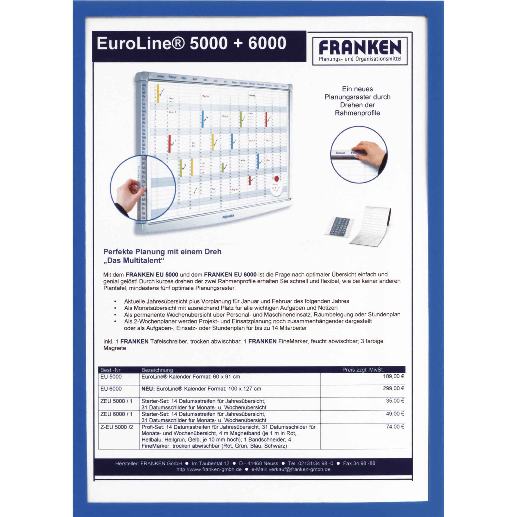 FRANKEN Dokumentenhalter Frame It X-tra!Line DIN A3