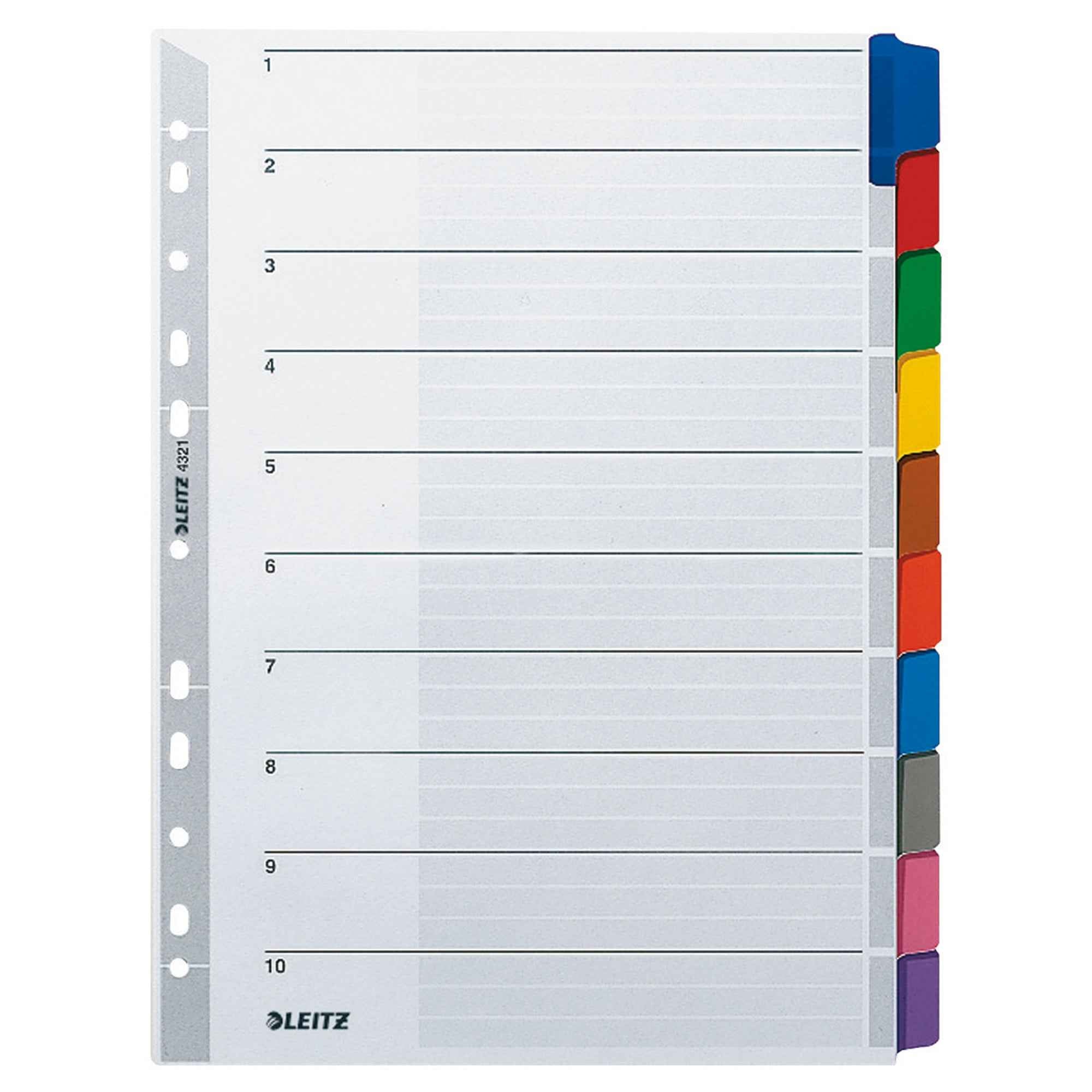 Leitz Ordnerregister 10 Registerblätter