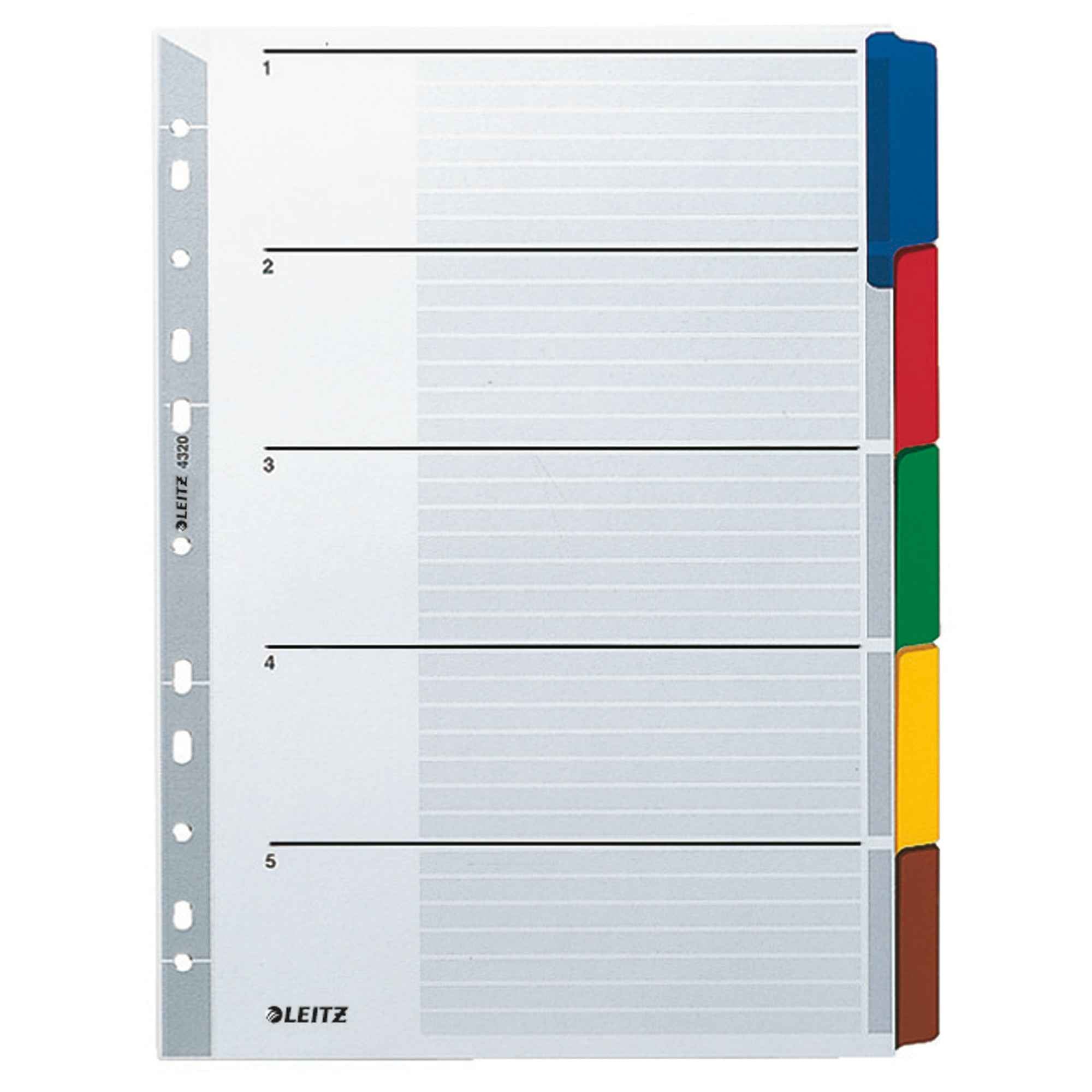 Leitz Ordnerregister 5 Registerblätter
