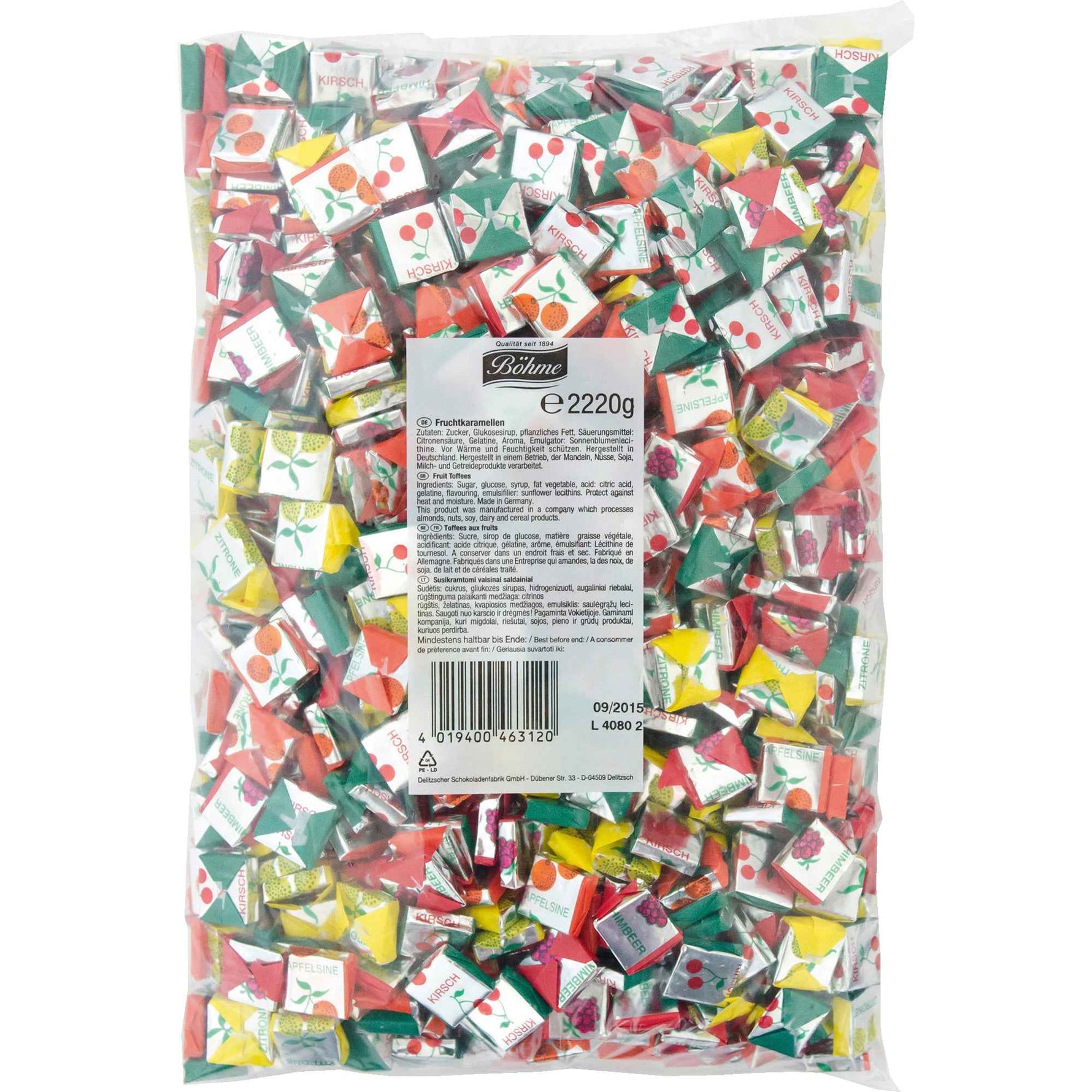 Böhme Bonbons Fruchtkaramellen 2.200 g/Pack.