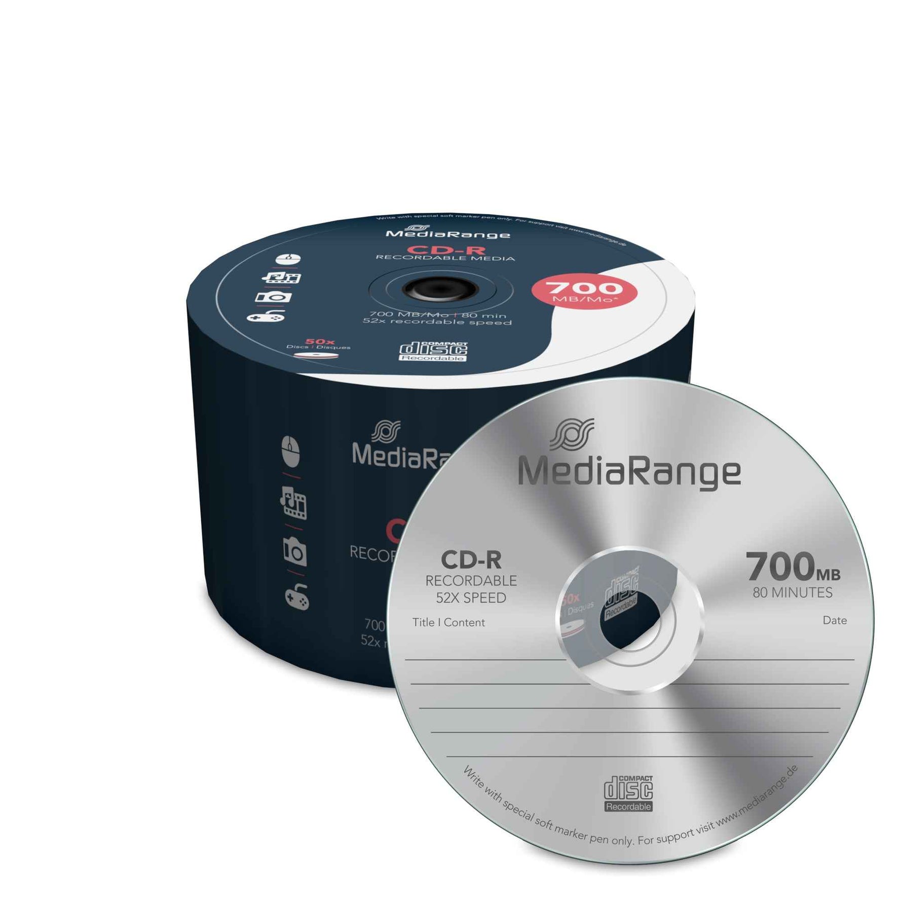 CD-R 700 Mbyte Spindel