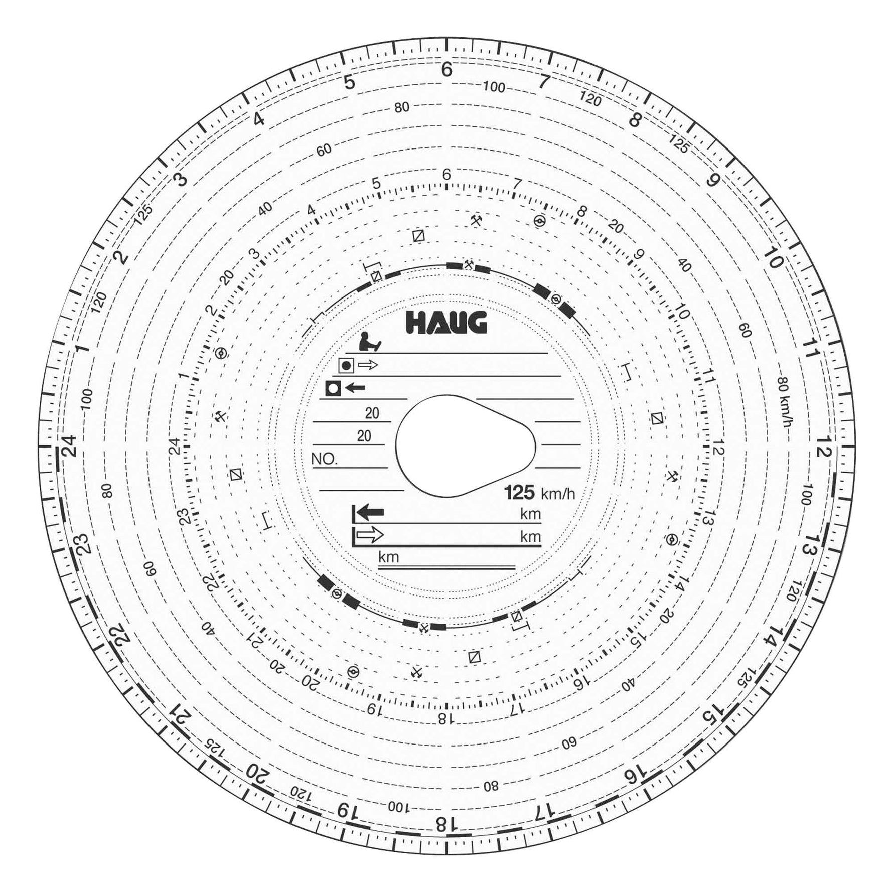 HAUG Diagrammscheibe Automatik Geräte, Standard Geräte