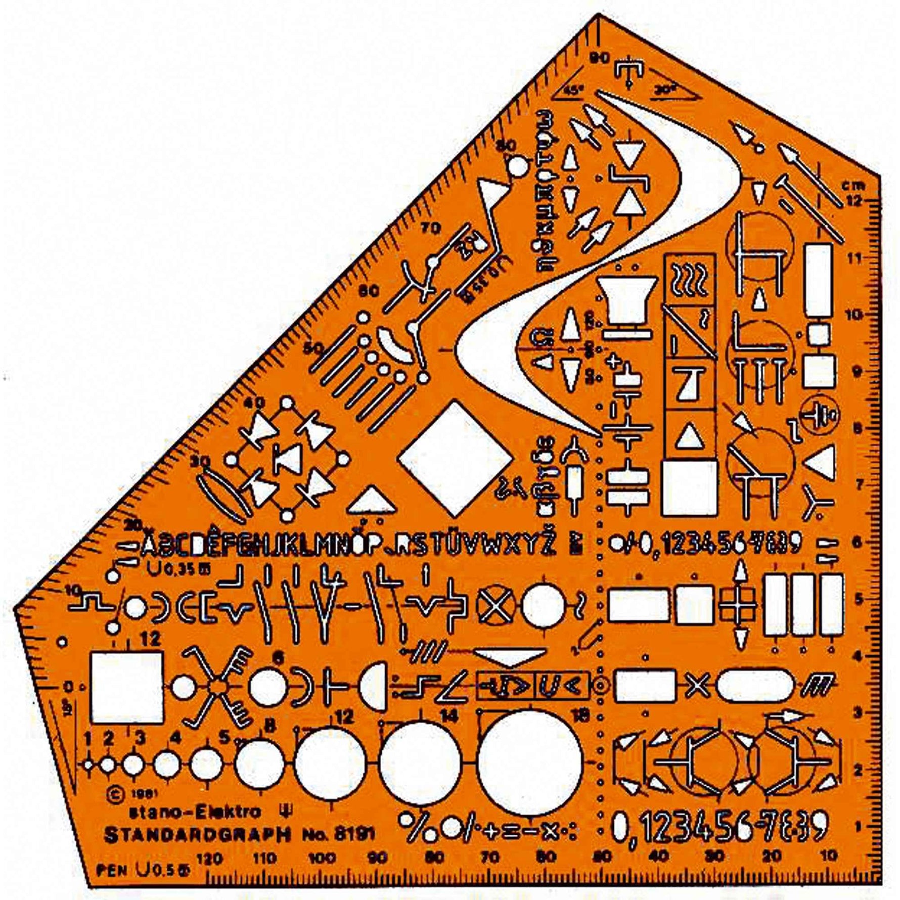 STANDARDGRAPH Zeichenschablone Elektro