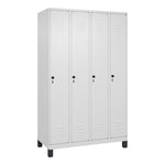 C+P Kleiderspind Classic PLUS mit Standfuß 1.200 x 1.950 x 500 mm (B x H x T) verkehrsweiß