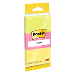 Post-it® Haftnotiz Notes neon 38 x 51 mm (B x H) 3 Block/Pack.