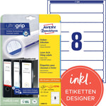 Avery Zweckform Ordnerrückenetikett ultragrip schmal/kurz 240 Etik./Pack.