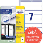 Avery Zweckform Ordnerrückenetikett ultragrip schmal/kurz 210 Etik./Pack.