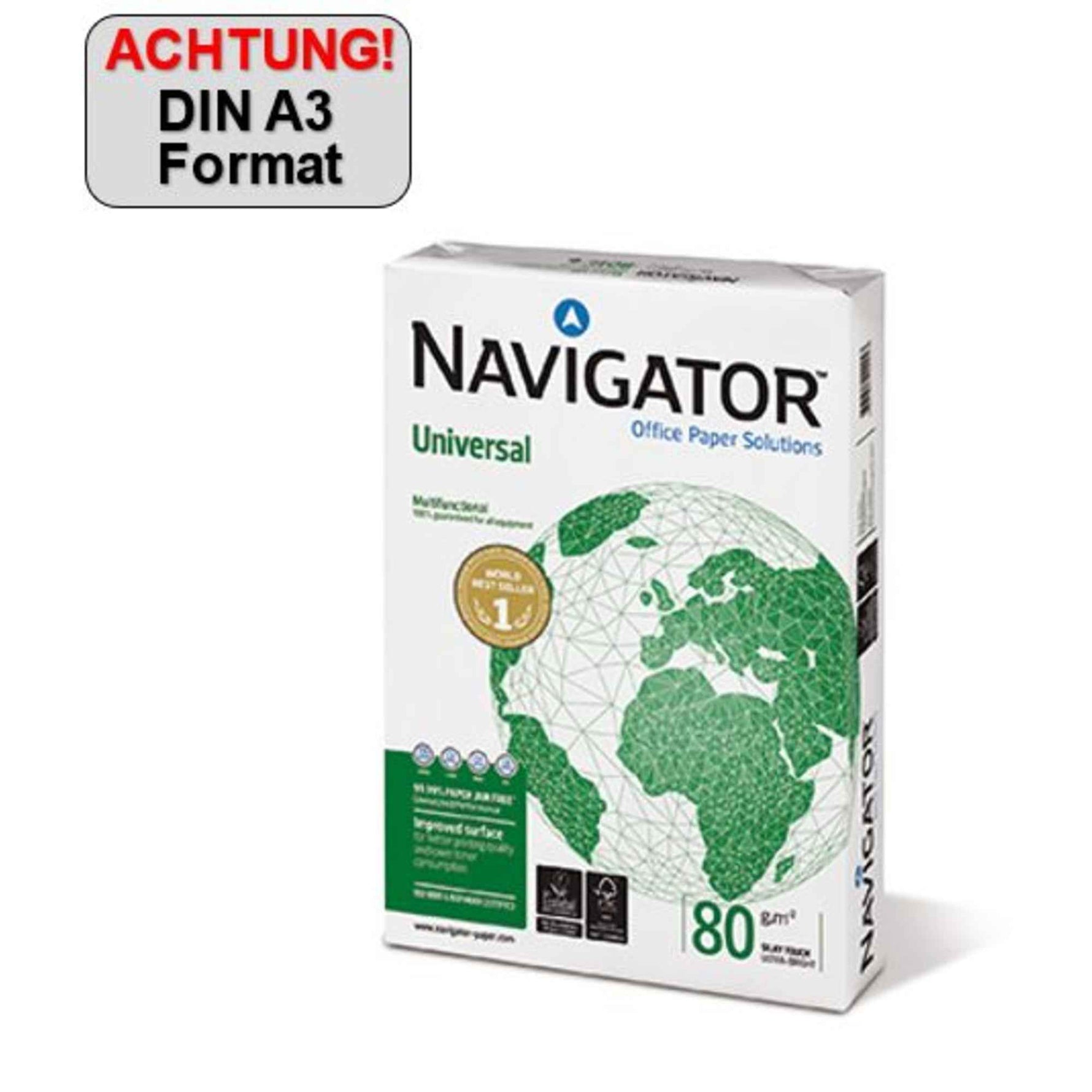 Navigator Multifunktionspapier Universal DIN A4 & DIN A3 80 g/m²