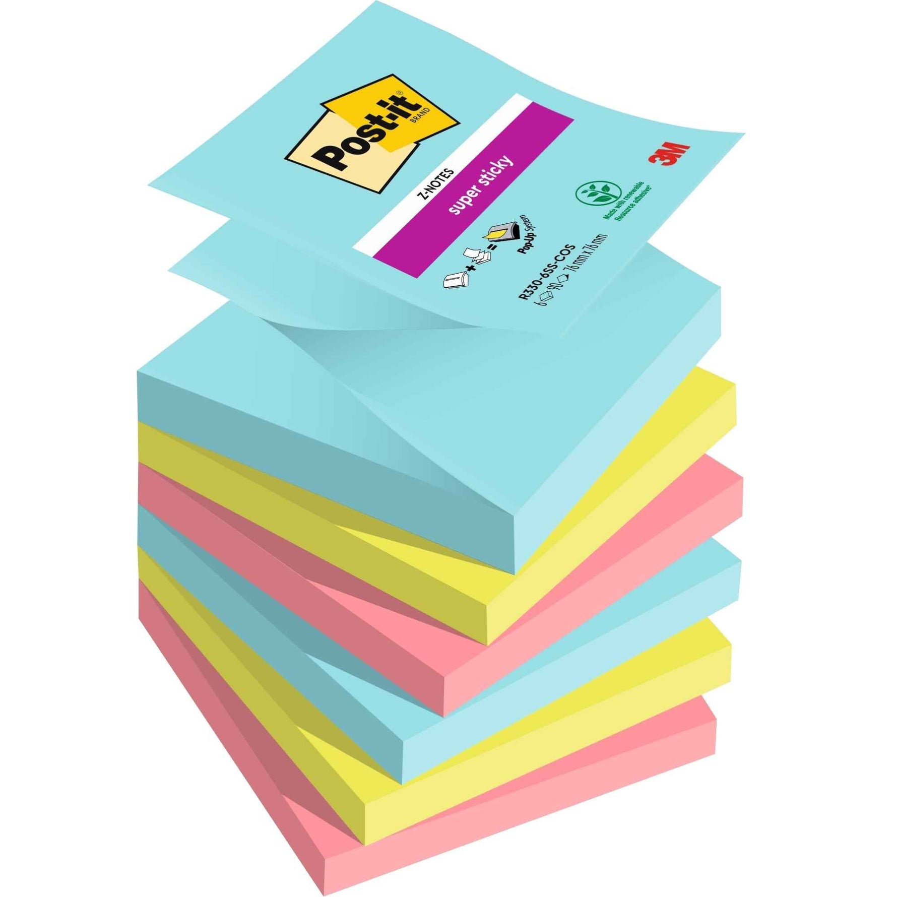 Post-it® Haftnotiz Super Sticky Z-Notes Cosmic Collection