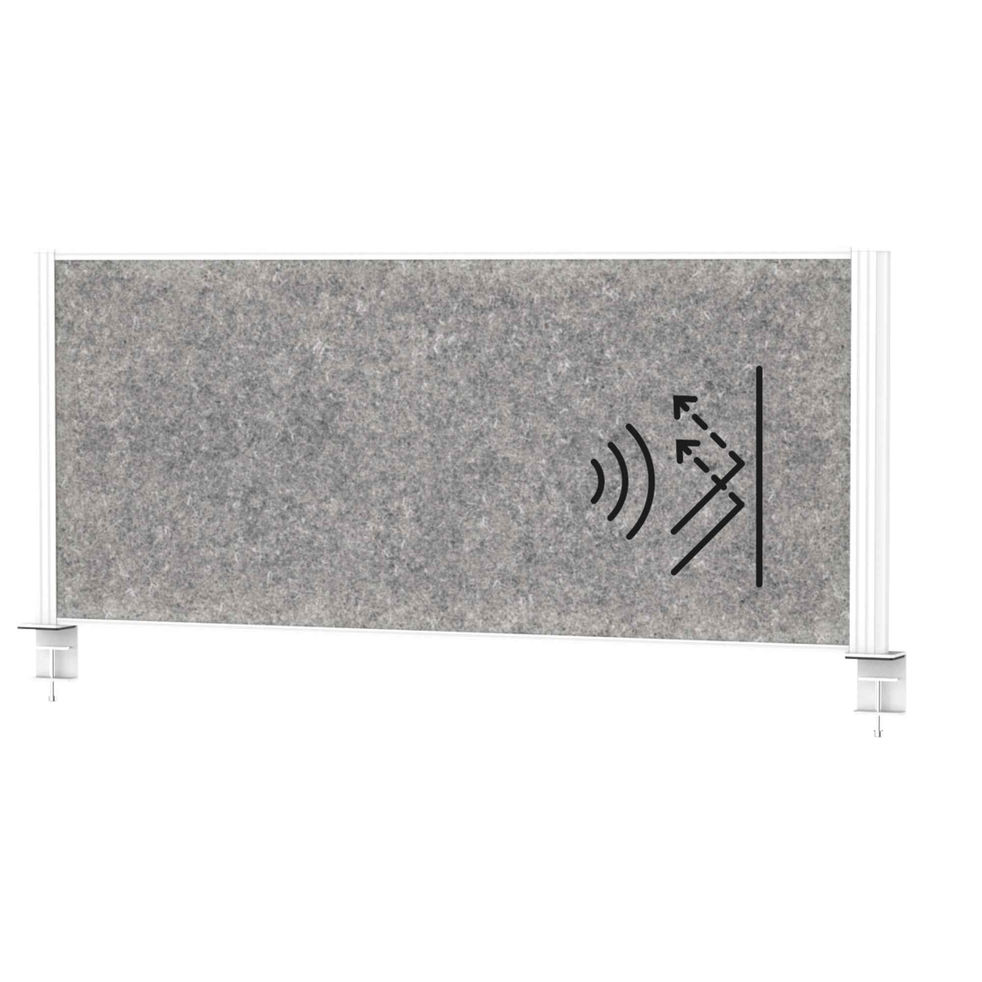 MAUL Tischtrennwand MAULconnecto 120 x 51,5 cm (B x H) weiß