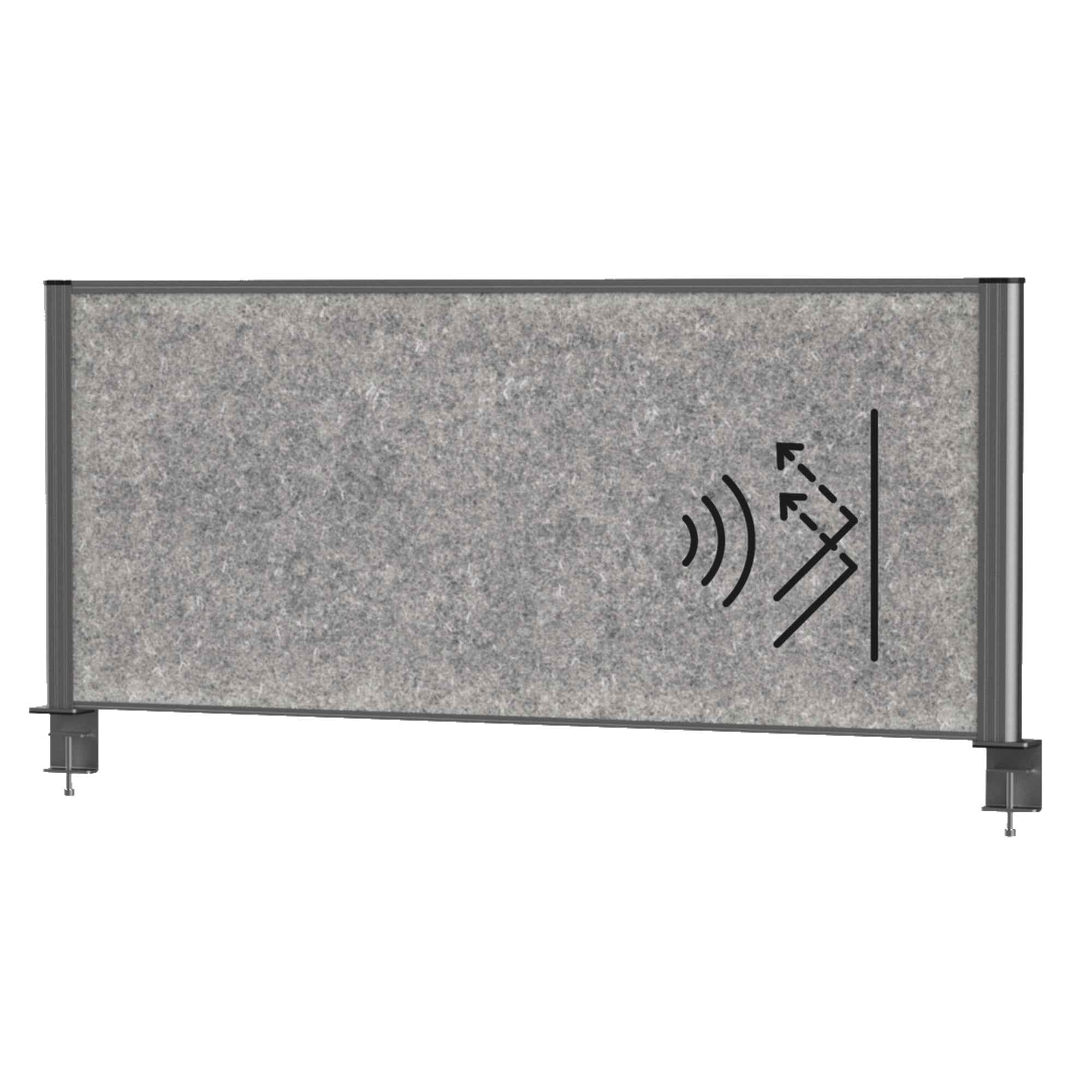 MAUL Tischtrennwand MAULconnecto 120 x 51,5 cm (B x H) anthrazit