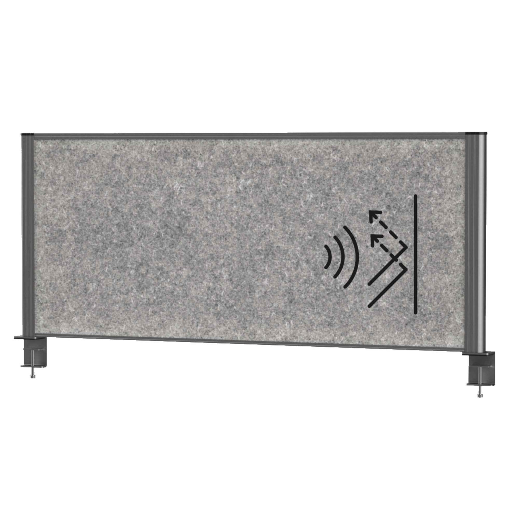 MAUL Tischtrennwand MAULconnecto 120 x 51,5 cm (B x H) anthrazit