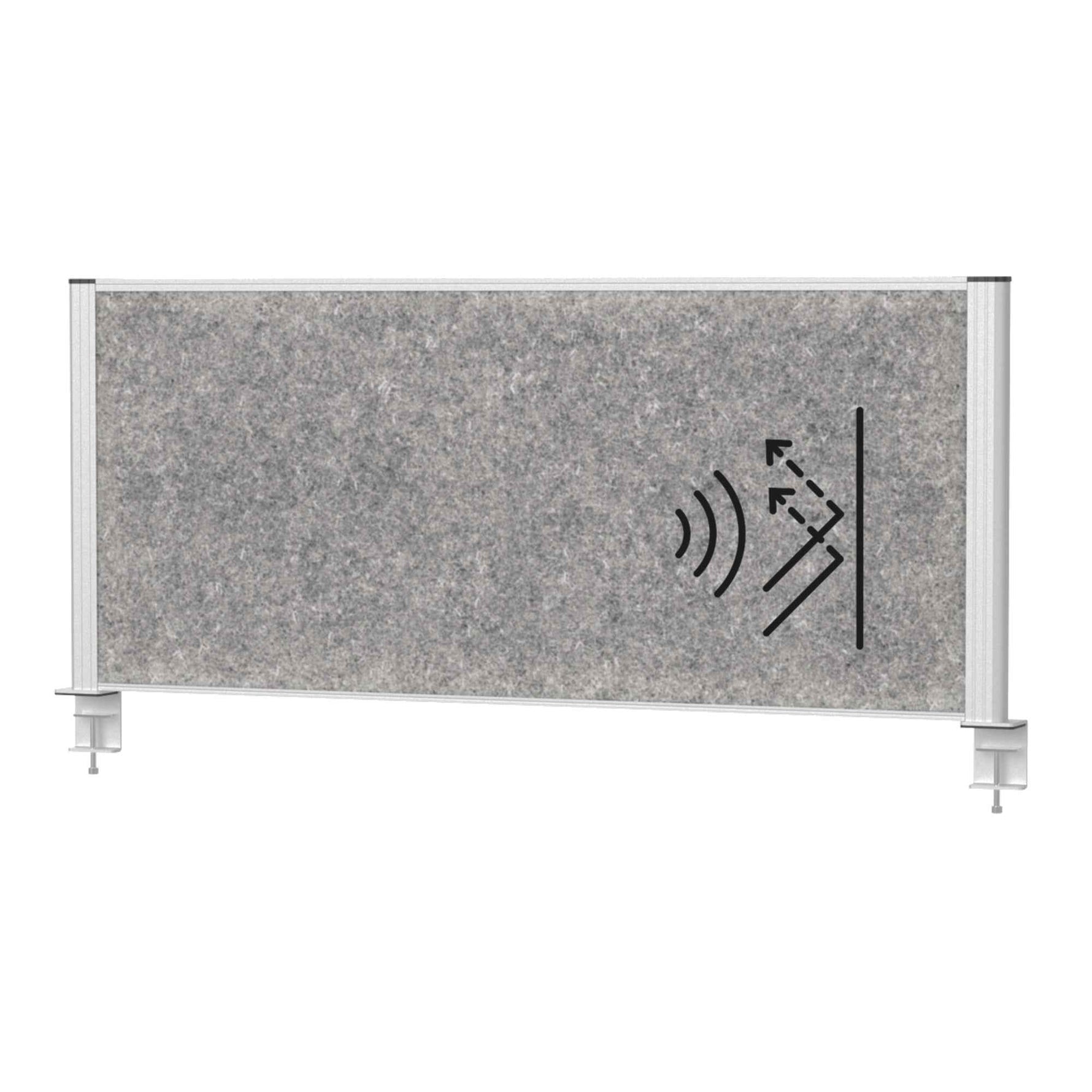 MAUL Tischtrennwand MAULconnecto 120 x 51,5 cm (B x H) silber