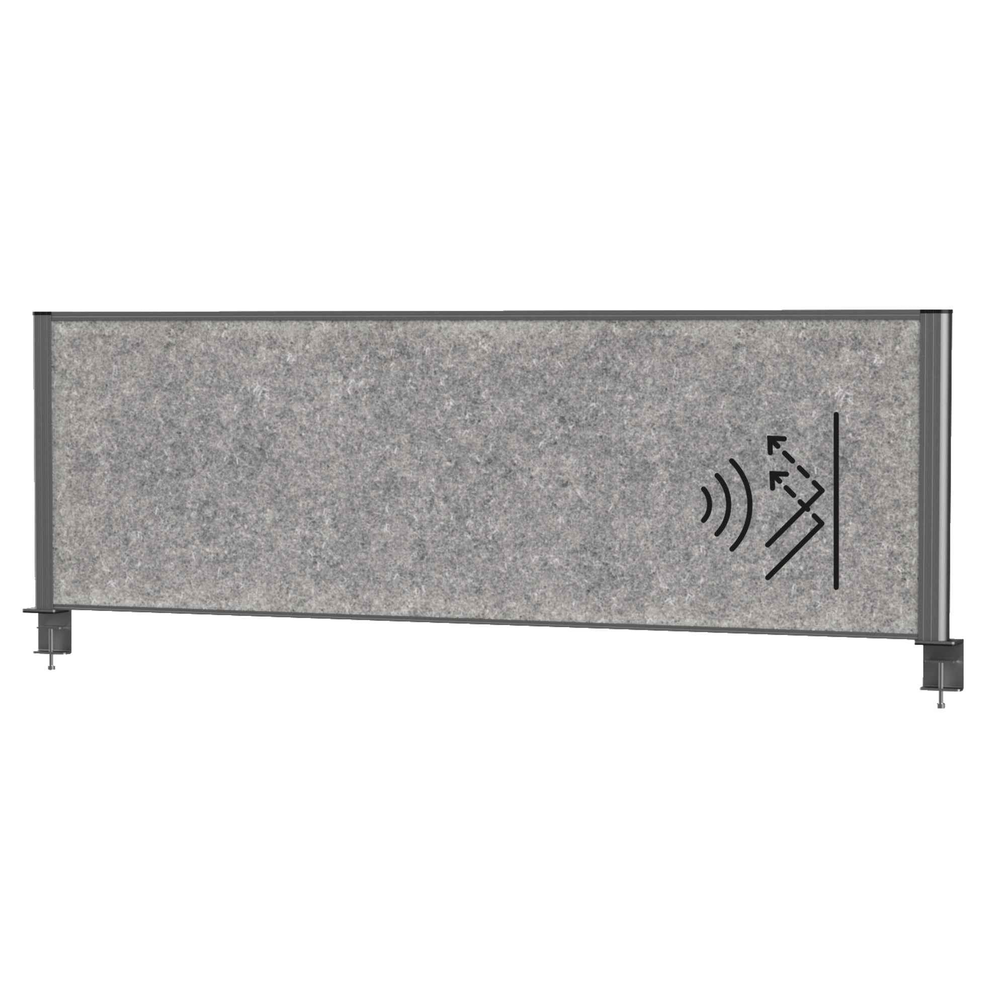 MAUL Tischtrennwand MAULconnecto 160 x 51,5 cm (B x H) anthrazit