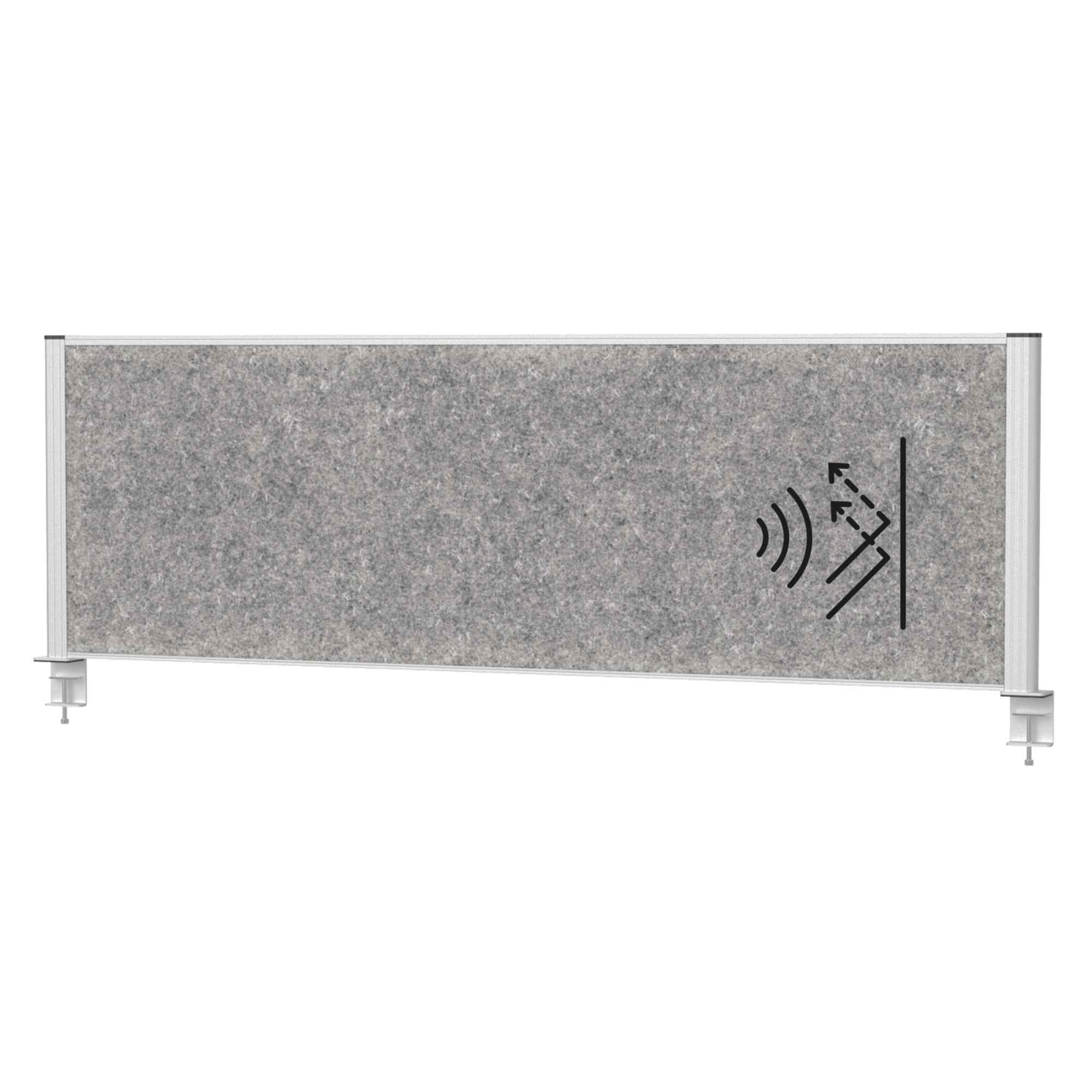 MAUL Tischtrennwand MAULconnecto 160 x 51,5 cm (B x H) silber