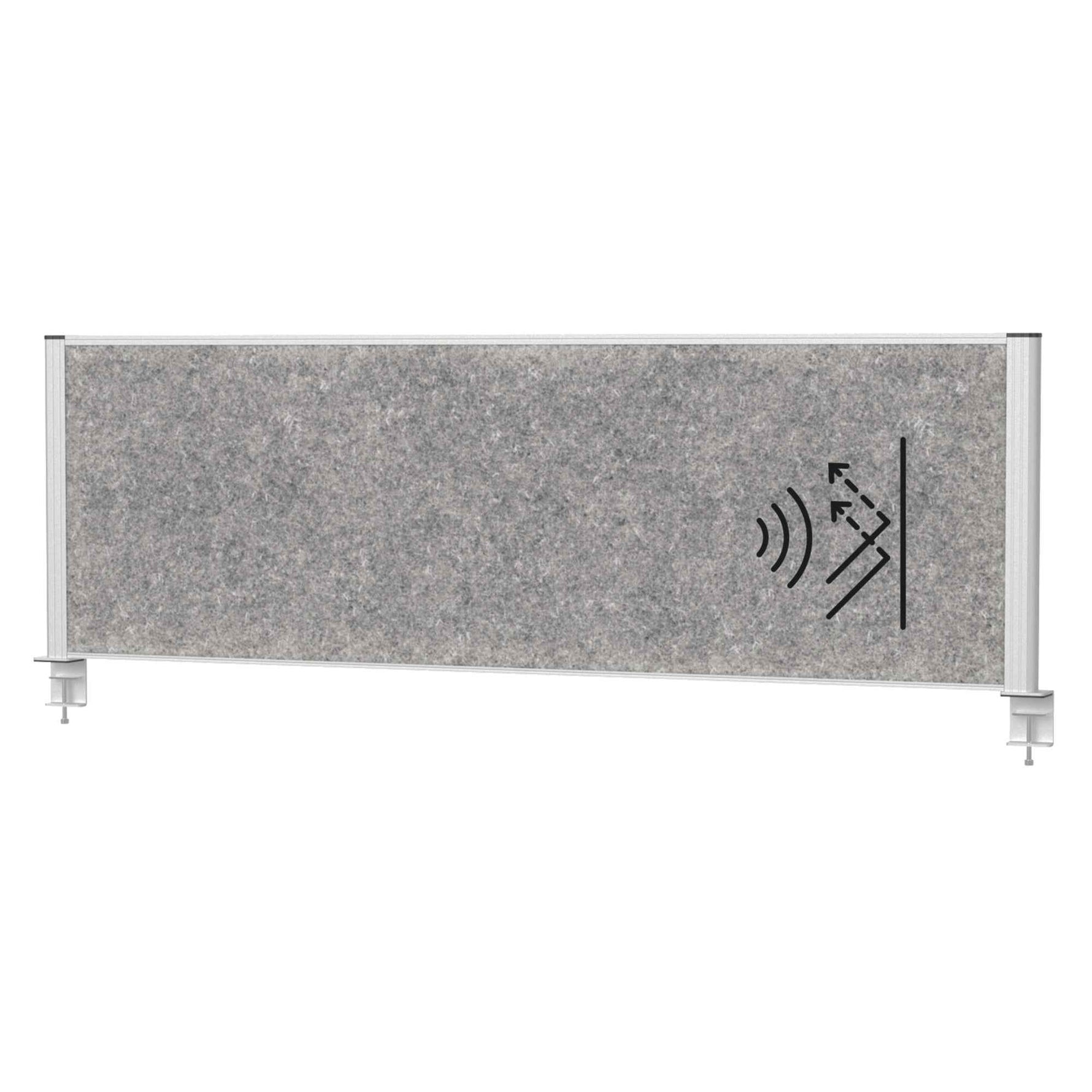 MAUL Tischtrennwand MAULconnecto 160 x 51,5 cm (B x H) silber