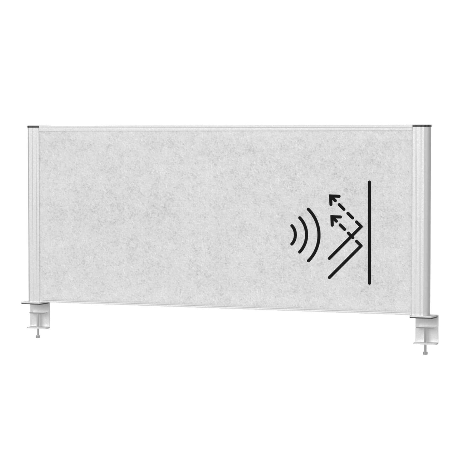 MAUL Tischtrennwand MAULconnecto 120 x 51,5 cm (B x H) silber