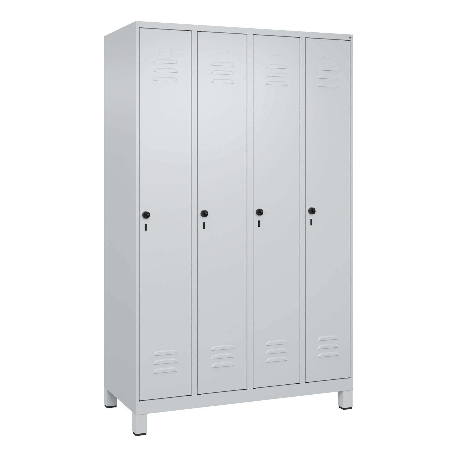 C+P Kleiderspind Classic PLUS mit Standfuß 1.200 x 1.950 x 500 mm (B x H x T) lichtgrau – Produktbild 3