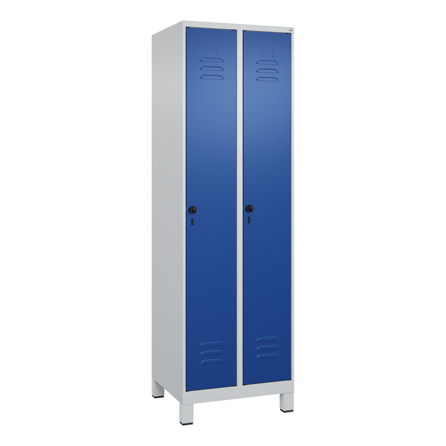 C+P Kleiderspind Classic PLUS mit Standfuß 600 x 1.950 x 500 mm (B x H x T) lichtgrau