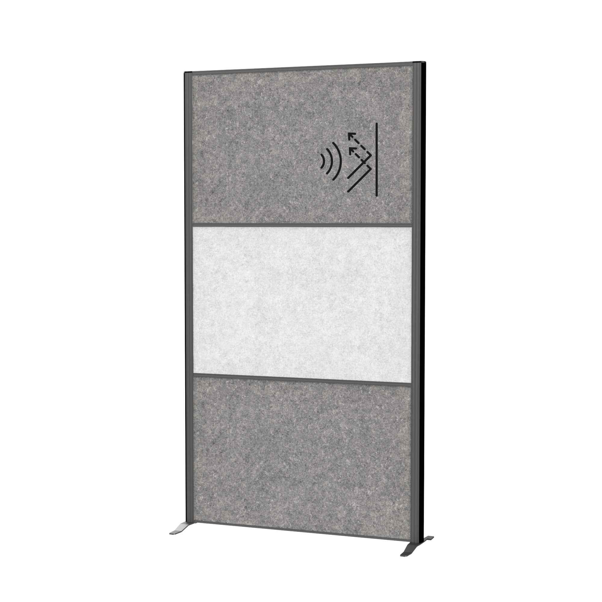 MAUL Stellwand MAULconnecto 3 x Akustikwand hellgrau, dunkelgrau anthrazit