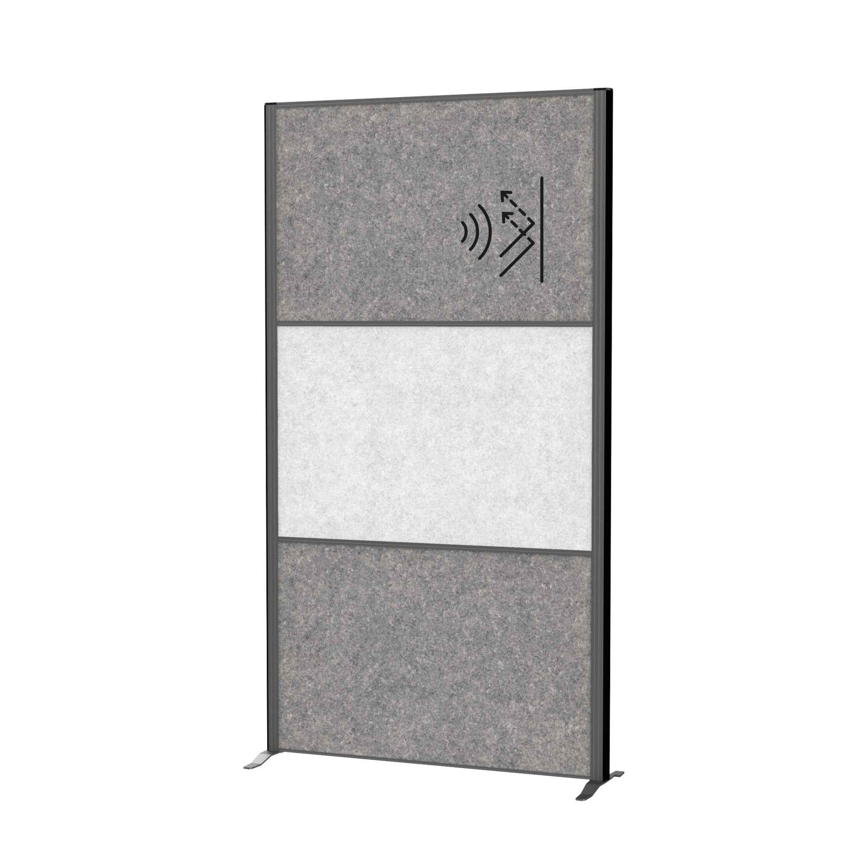 MAUL Stellwand MAULconnecto 3 x Akustikwand hellgrau, dunkelgrau anthrazit