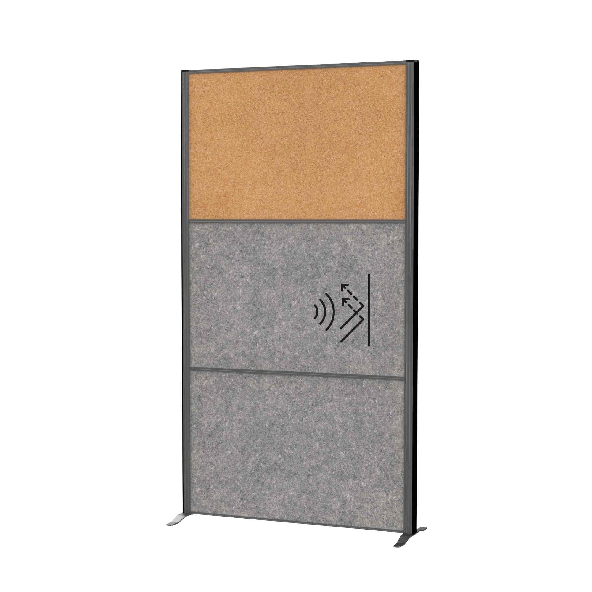 MAUL Stellwand MAULconnecto 1 x Pinntafel, 2 x Akustikwand