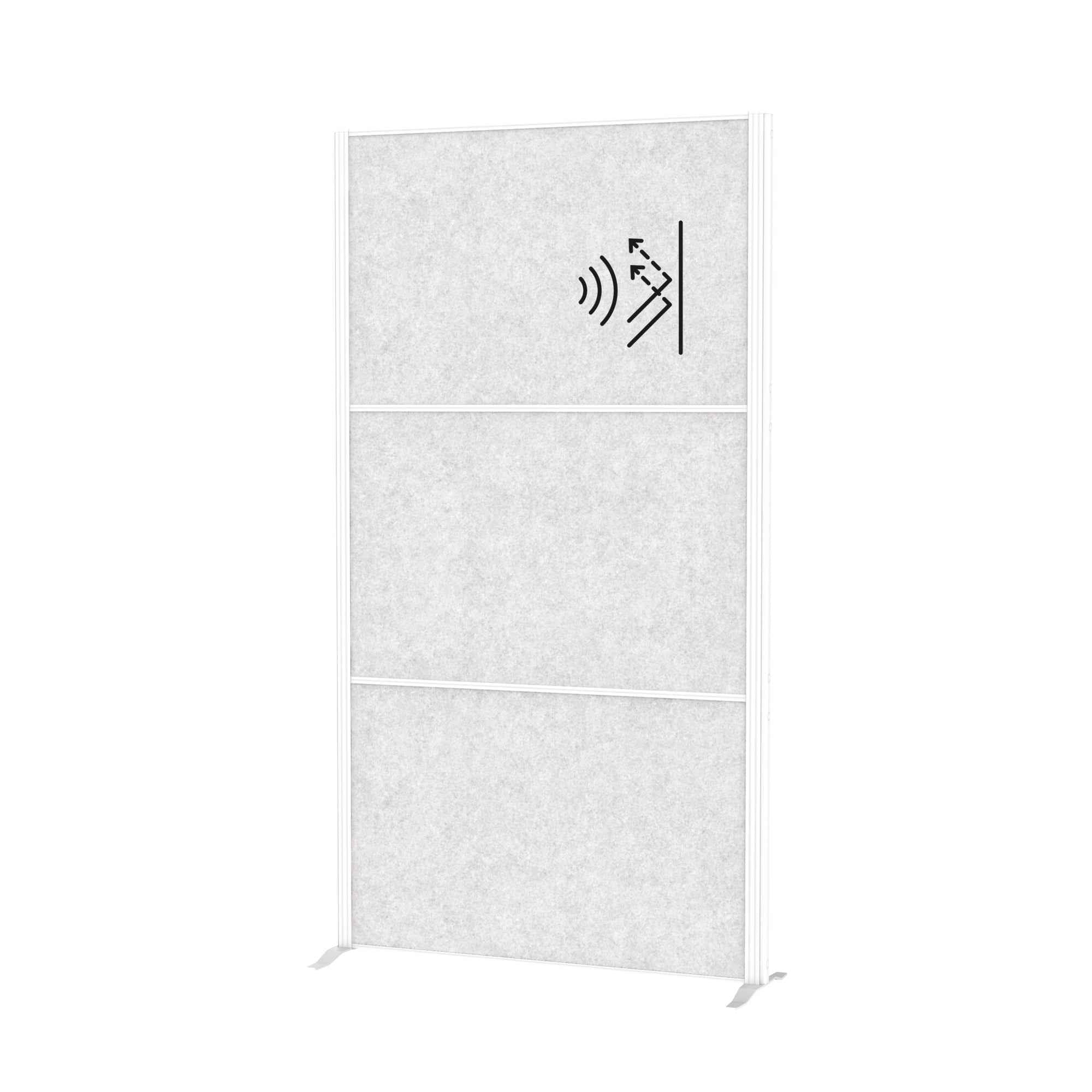 MAUL Stellwand MAULconnecto 3 x Akustikwand hellgrau weiß