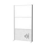MAUL Stellwand MAULconnecto 1 x Akustikwand, 2 x Whiteboard weiß, hellgrau silber