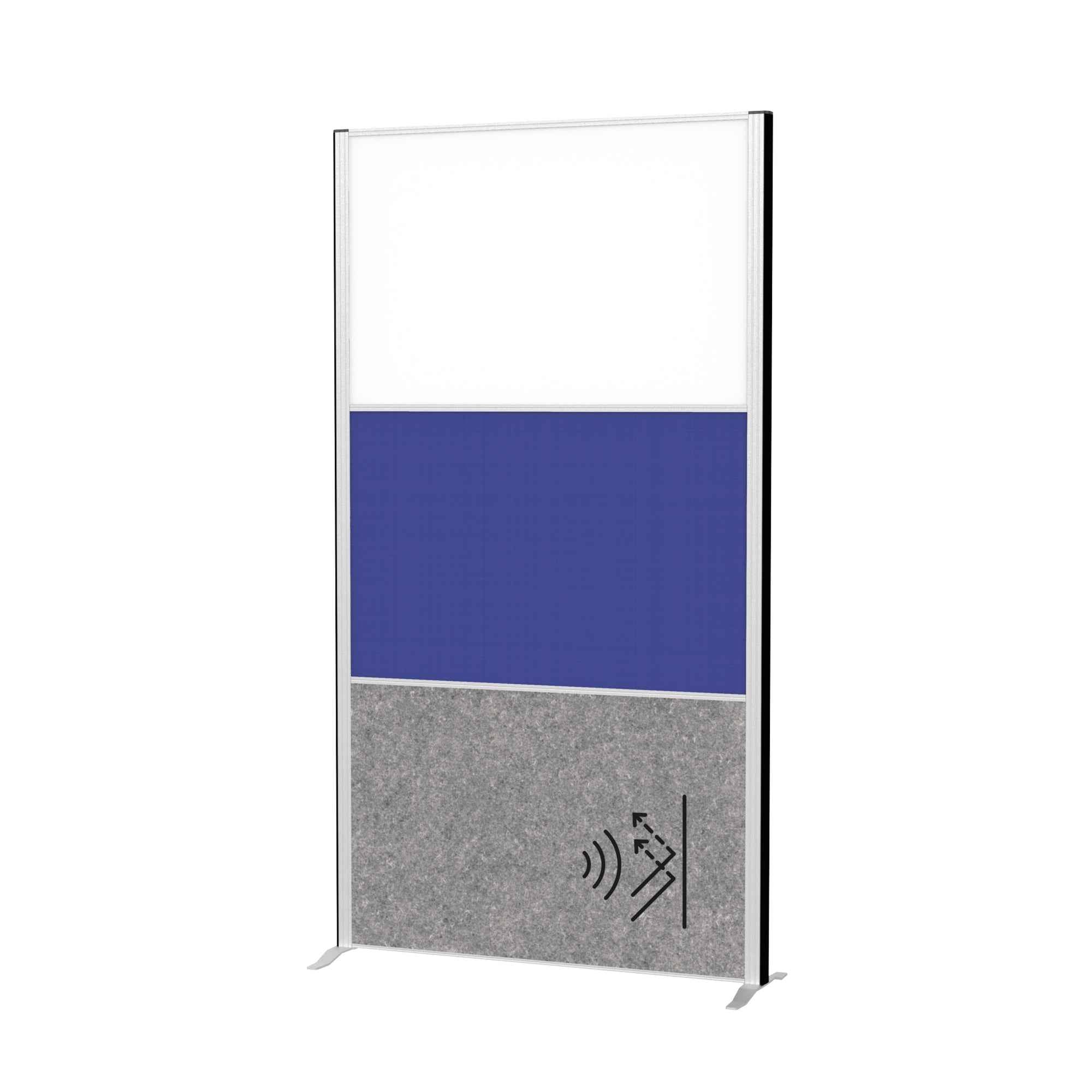 MAUL Stellwand MAULconnecto 1 x Pinntafel, 1 x Akustikwand, 1 x Whiteboard