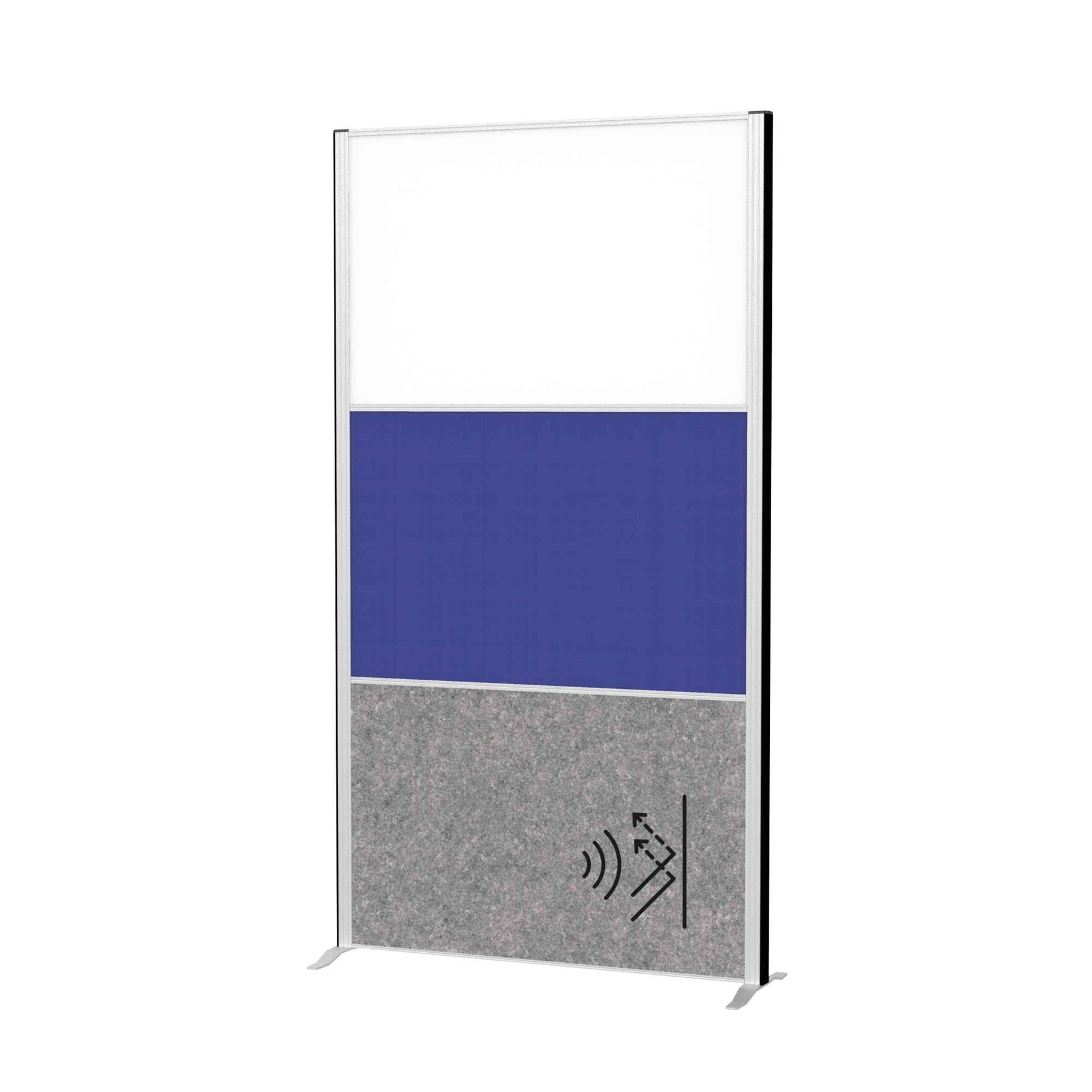 MAUL Stellwand MAULconnecto 1 x Pinntafel, 1 x Akustikwand, 1 x Whiteboard
