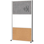 MAUL Stellwand MAULconnecto 1 x Pinntafel, 1 x Whiteboard, 1 x Akustikwand