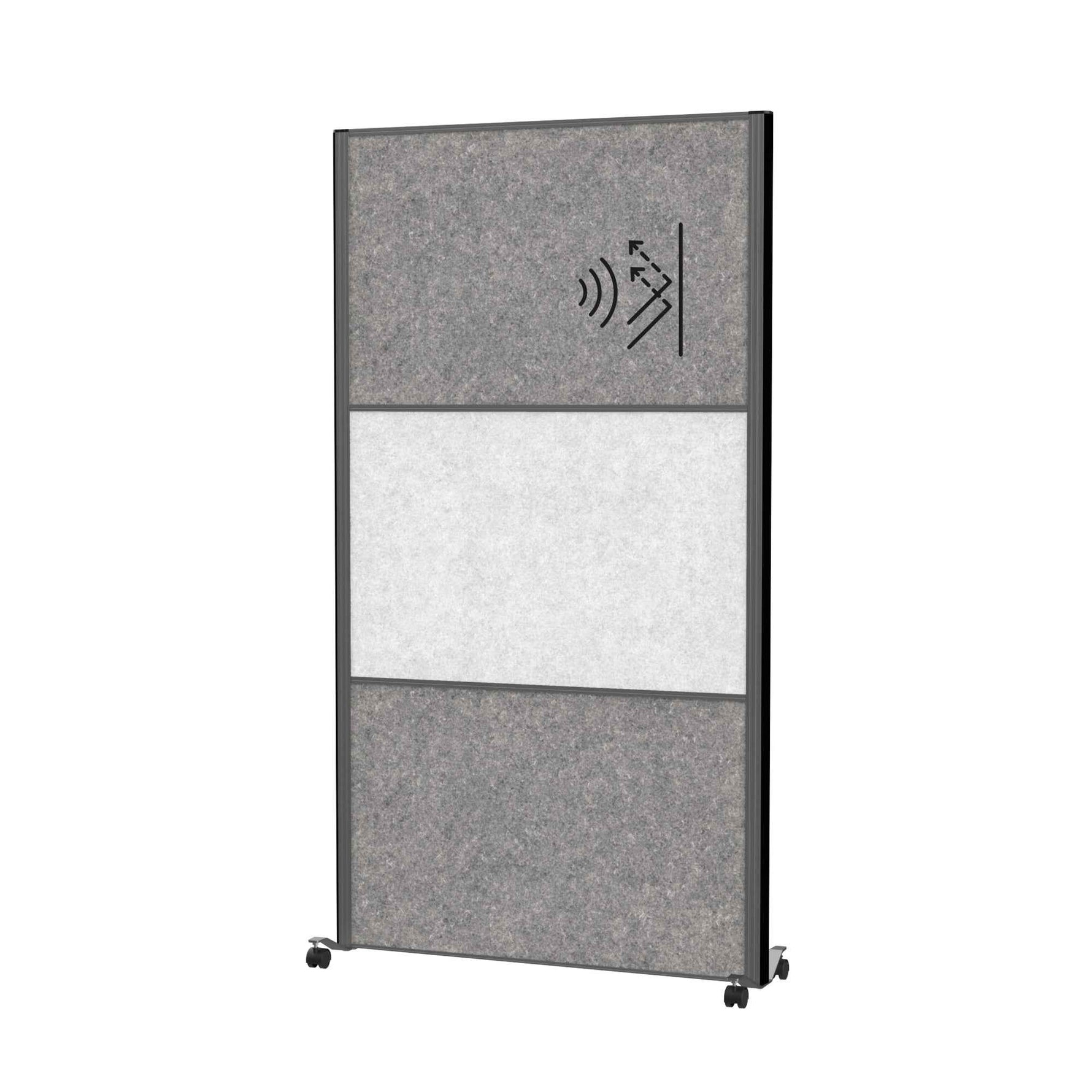 MAUL Stellwand MAULconnecto 3 x Akustikwand hellgrau, dunkelgrau anthrazit
