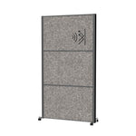MAUL Stellwand MAULconnecto 3 x Akustikwand dunkelgrau anthrazit