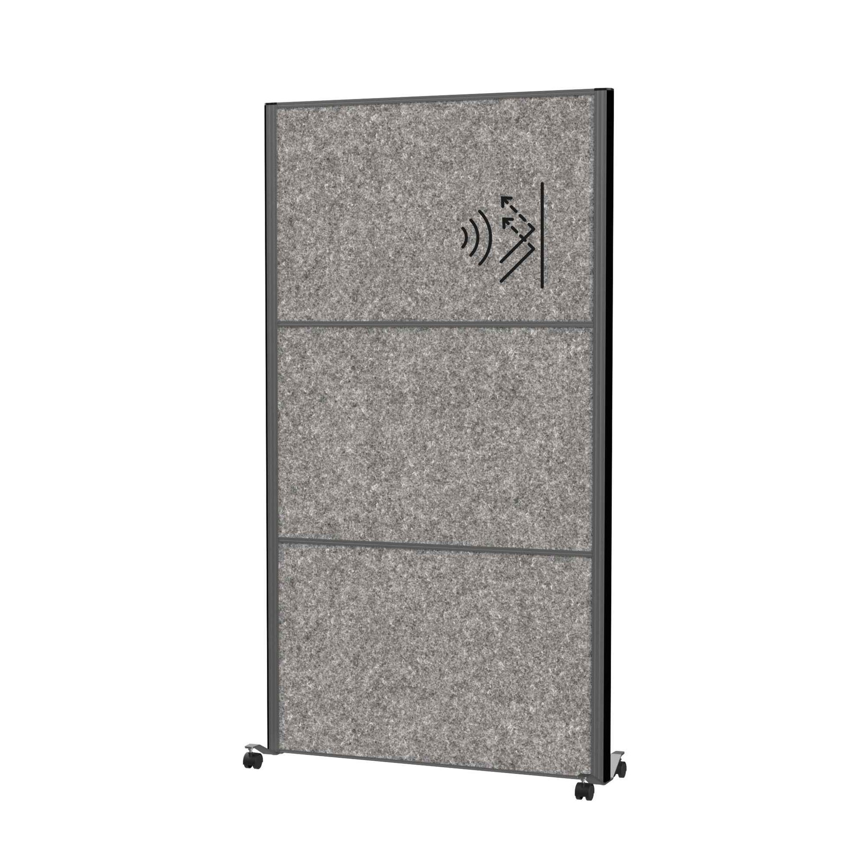MAUL Stellwand MAULconnecto 3 x Akustikwand dunkelgrau anthrazit